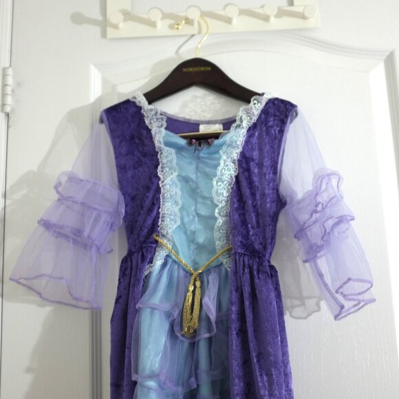 Teetot & co  Rapunzel Purple Costume Deluxe Mesh & Velvet Dress - Picture 8 of 9